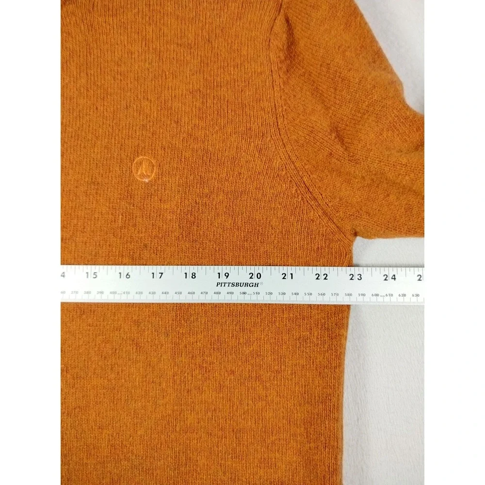 IVY OXFORD Sweater Jacket Mens Large Orange Full‎ Zip Old Money Wool Blend